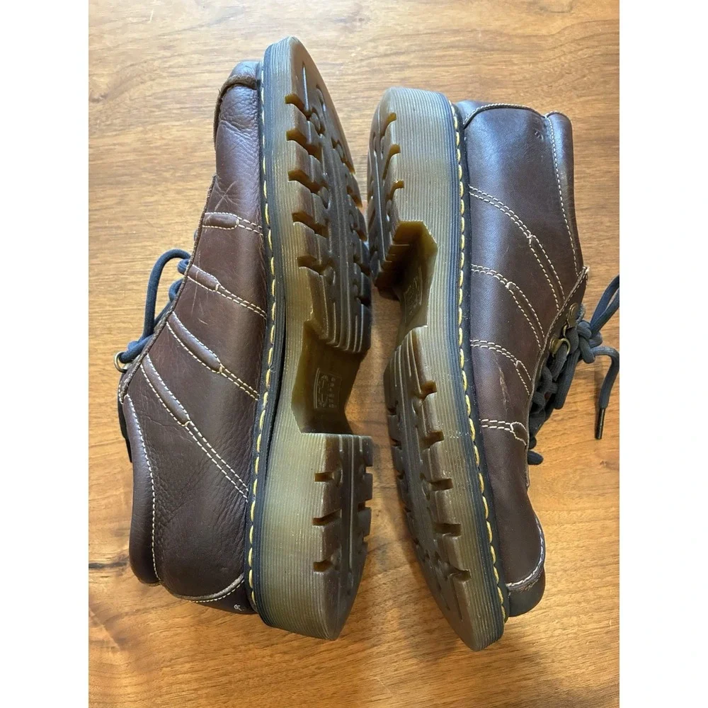 Y2K 90's Dr Doc Martens 9764 Men's 12 Brown Leather Platform Chunky Oxfords.